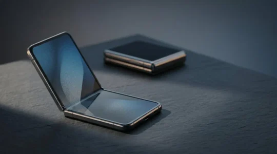 Évolution des formats de smartphones avec écrans pliables dans un environnement technologique moderne