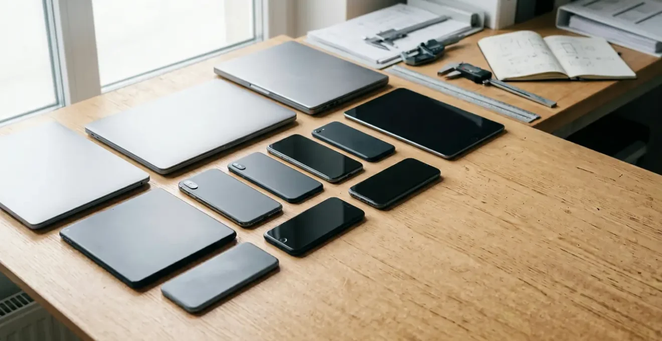 Analyse méthodique de produits high-tech avec outils d'évaluation professionnels