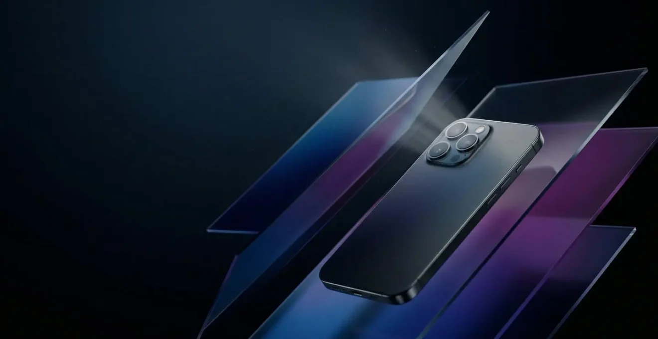 Représentation conceptuelle du traitement d'image par intelligence artificielle dans la photographie mobile moderne