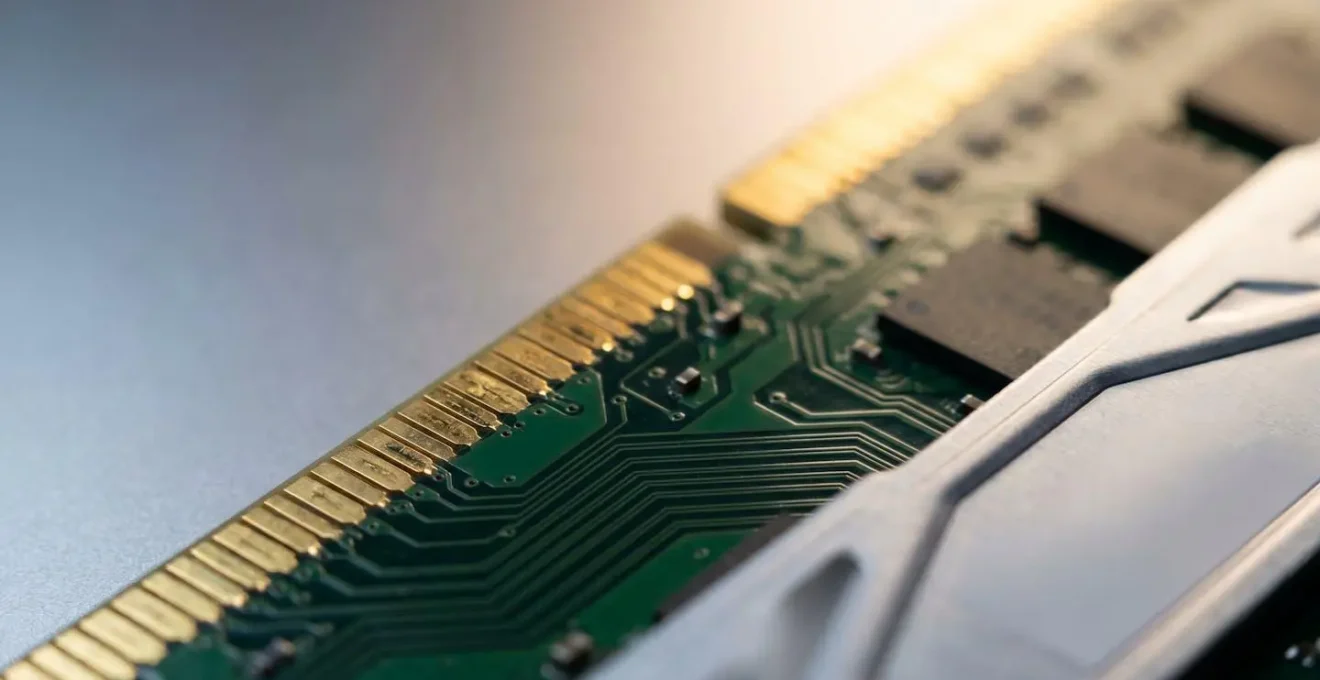 Barrette de mémoire RAM en gros plan pour réparation d'ordinateur