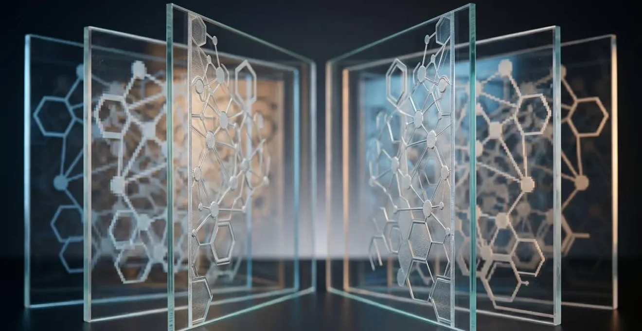 Visualisation abstraite des technologies d'upscaling avec éléments graphiques représentant l'intelligence artificielle