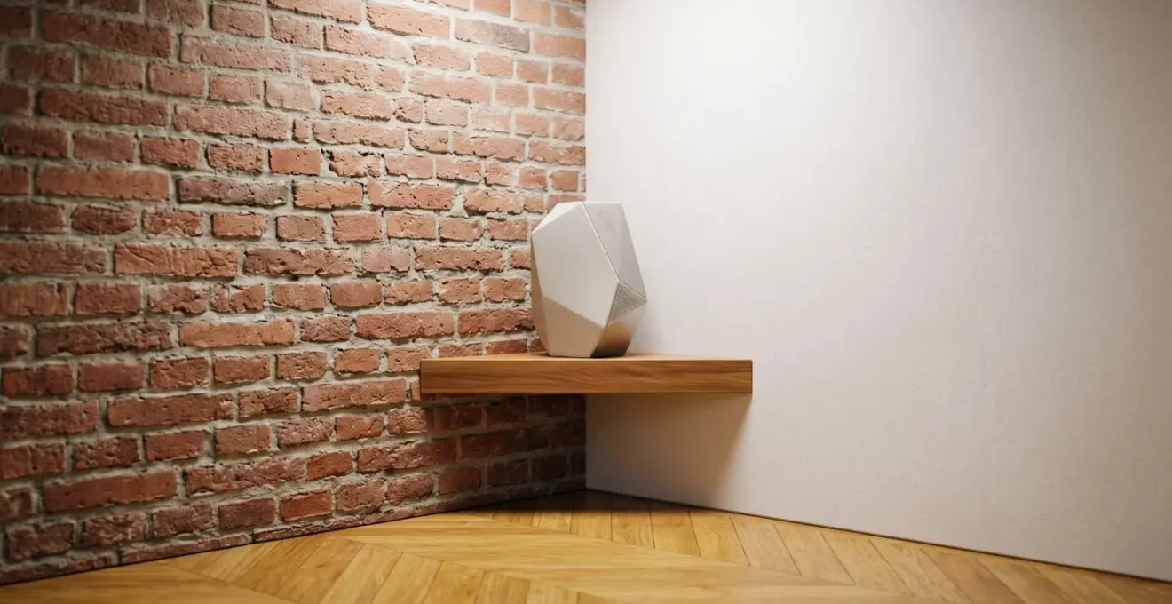 Placement stratégique d'équipement réseau dans un intérieur français typique