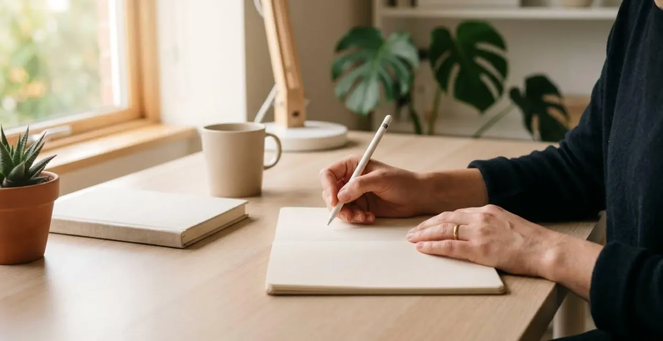 Espace de travail minimaliste avec lumière naturelle pour créatifs numériques